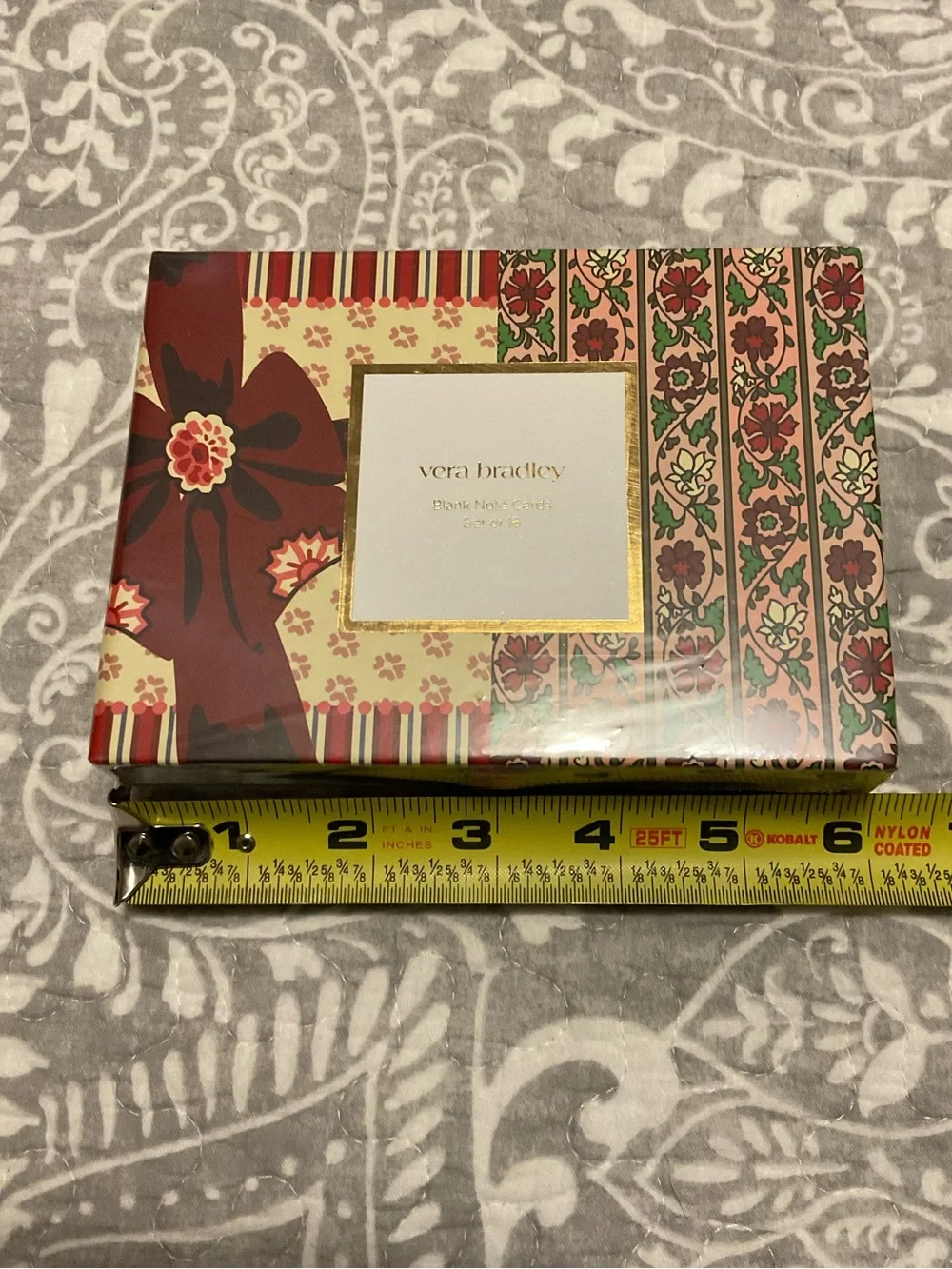 NIB Vera Bradley Blank Holiday Note Cards with Envelopes - Set of 16 Box 1